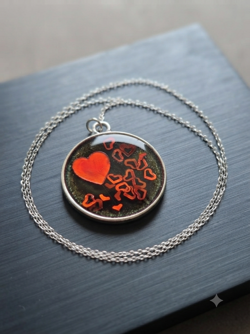 Love & Gratitude Resin Pendant — Pendant Only
