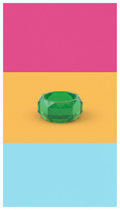 Vivid Jade Geometric Resin Ring
